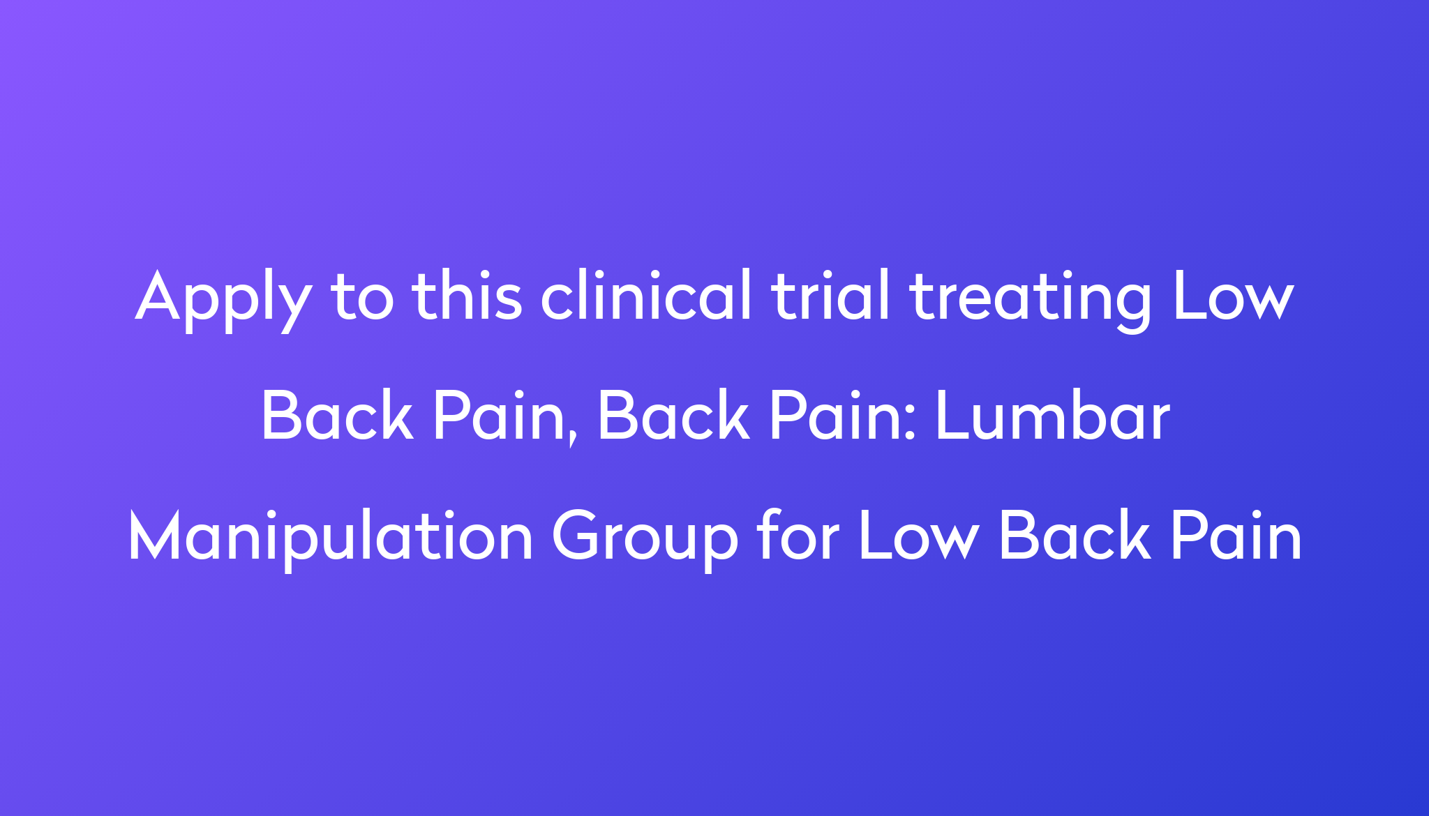 lumbar-manipulation-group-for-low-back-pain-clinical-trial-2023-power